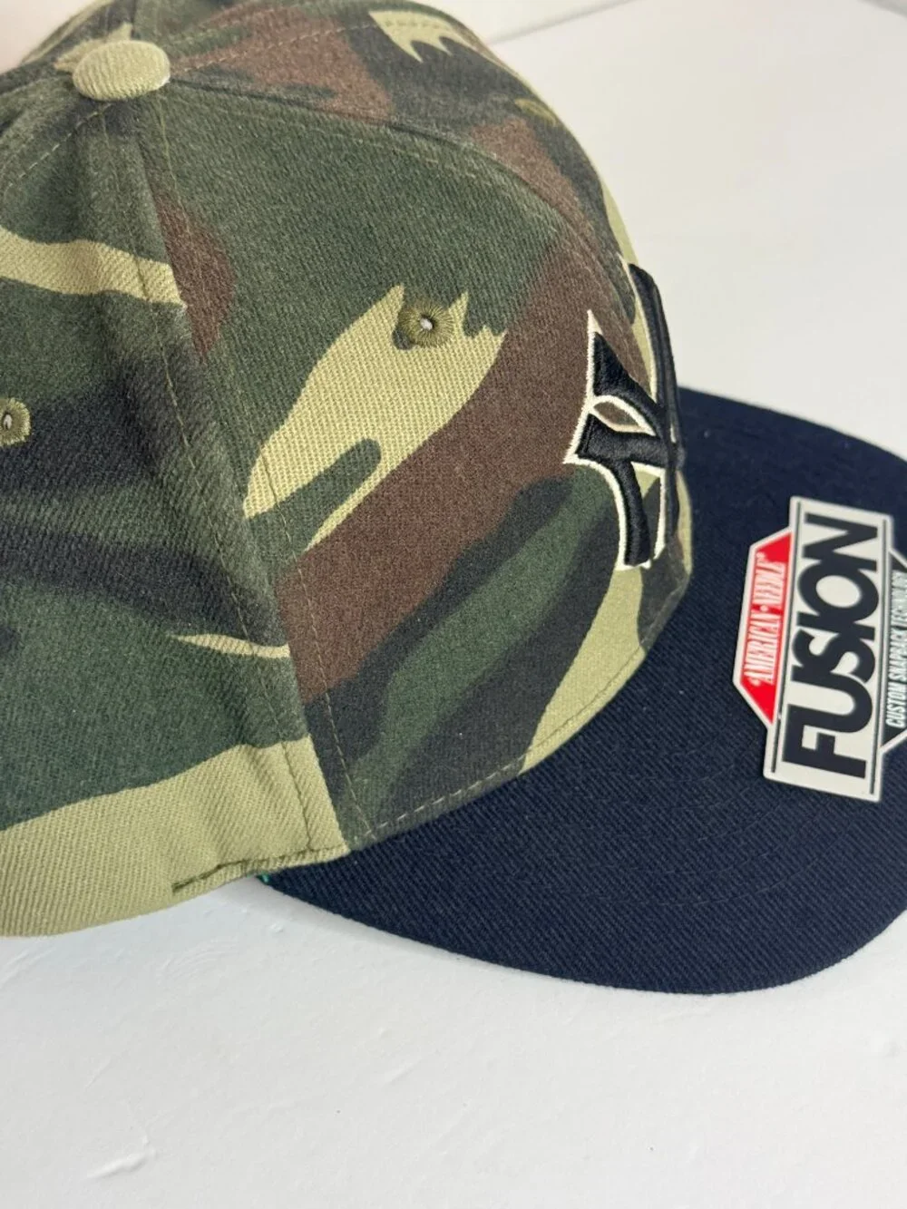 American Needle Cooperstown Collection NY Yankee Hat Cap SnapBack Wool Camo Mens